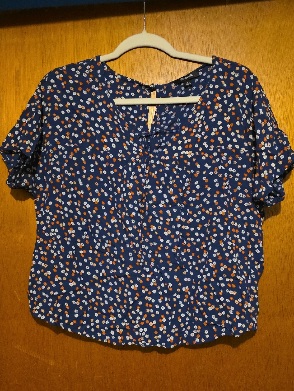 Floral Navy Short Sleeve Top